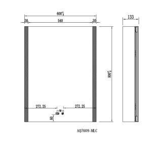 Зеркало-шкаф с подсветкой Aquatek AQ7609-MLC 60 см сенсорное управление хром